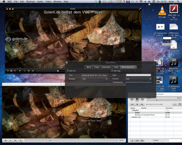 Effekte-Einstellungen &uuml;berarbeitet